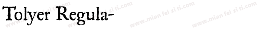 Tolyer Regula字体转换
